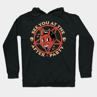 See You at the After-Party Hell Devil Halloween Goth Retro Hoodie